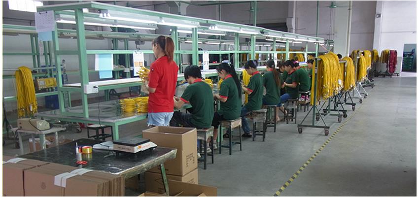 STP网络线生产现场